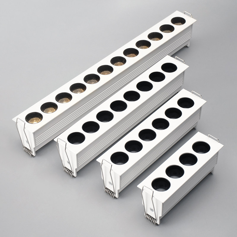 嵌入式格栅灯ed天花客厅长条线形防眩餐桌客厅线条射灯斗胆无主灯,淘宝优惠券,粉丝福利购,淘宝优惠卷