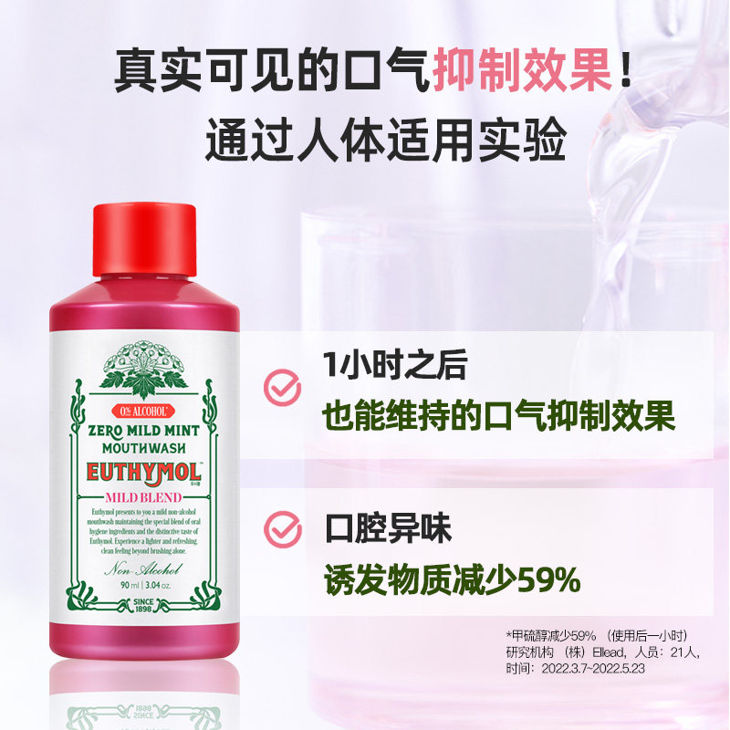 EUTHYMOL/悦滋木英国品牌进口漱口水90ml口腔清洁 抑菌去除口气,淘宝优惠券,粉丝福利购,淘宝优惠卷