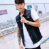 Áo vest nam co giãn cỡ lớn cộng với phân bón để tăng áo sơ mi denim chất béo denim vest không tay - Cực lớn áo nam hàng hiệu Cực lớn