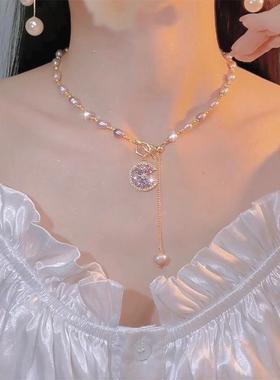 复古紫霞仙子淡水珍珠项链显气质