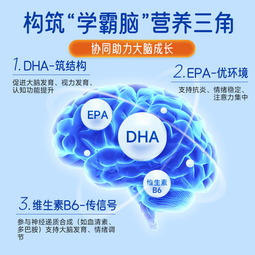 德国奥适宝儿童小状元鱼油Omega3 dha增强学生记忆力补大脑青少年 - 图0
