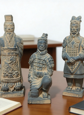 陶土兵马俑西安旅游纪念品16厘米
