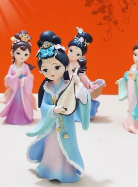 西安文创纪念品摆件创意国潮大唐四大美女树脂工艺品旅游伴手礼物