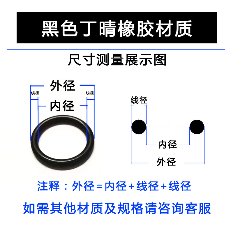 线径3.1外110-200圆形橡胶O型圈密封圈耐油小皮圈防水圈胶圈o型圈 - 图0