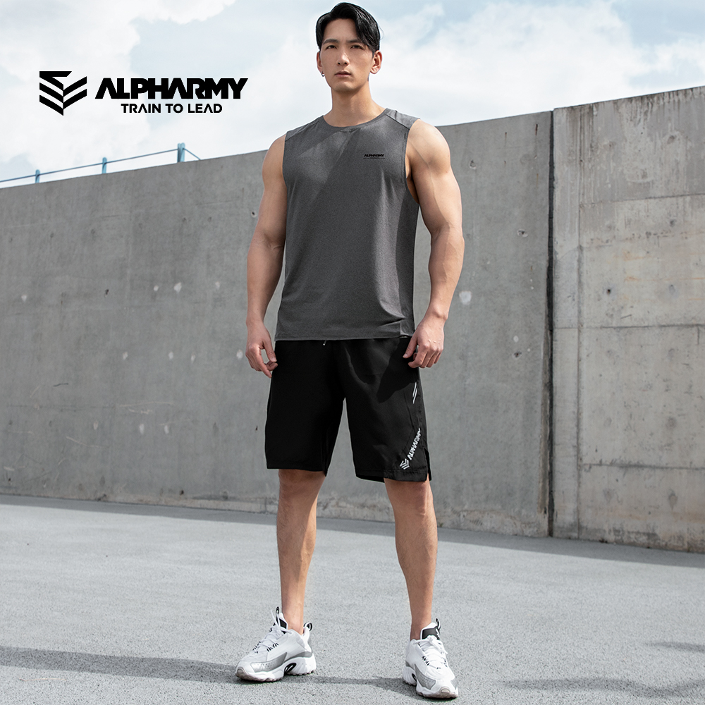 Alpharmy健身背心男宽松速干坎肩羽毛球运动无袖T恤透气弹力训练,淘宝优惠券,粉丝福利购,淘宝优惠卷
