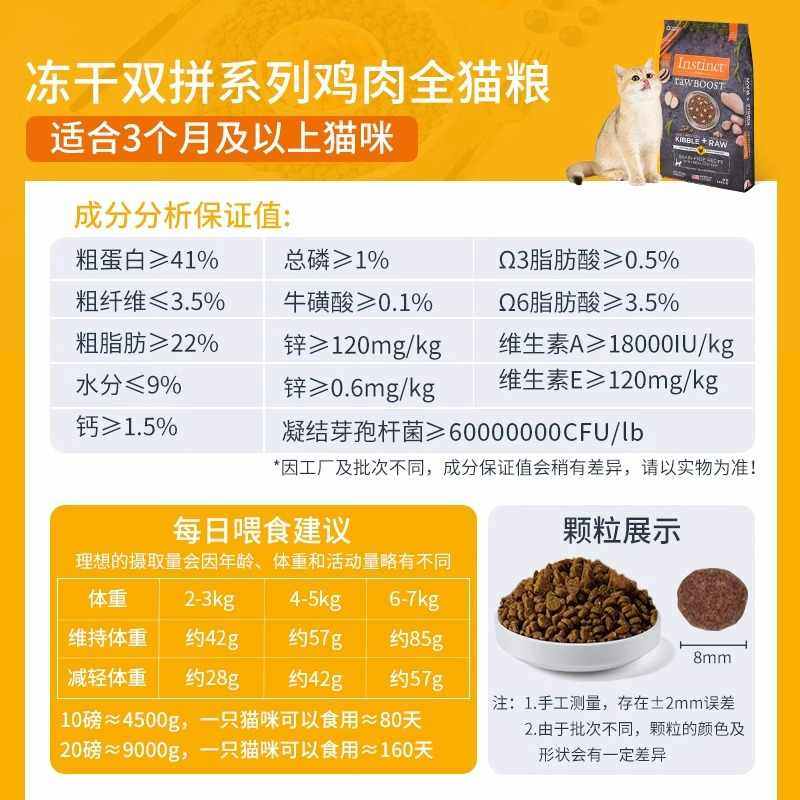 【自营】Instinct天然百利生鲜鸡肉猫粮10磅效期26年4月【临期】,淘宝优惠券,粉丝福利购,淘宝优惠卷