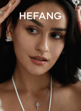 【自营】HEFANG Jewelry/何方珠宝优雅玫瑰耳钉 日常百搭耳饰轻奢
