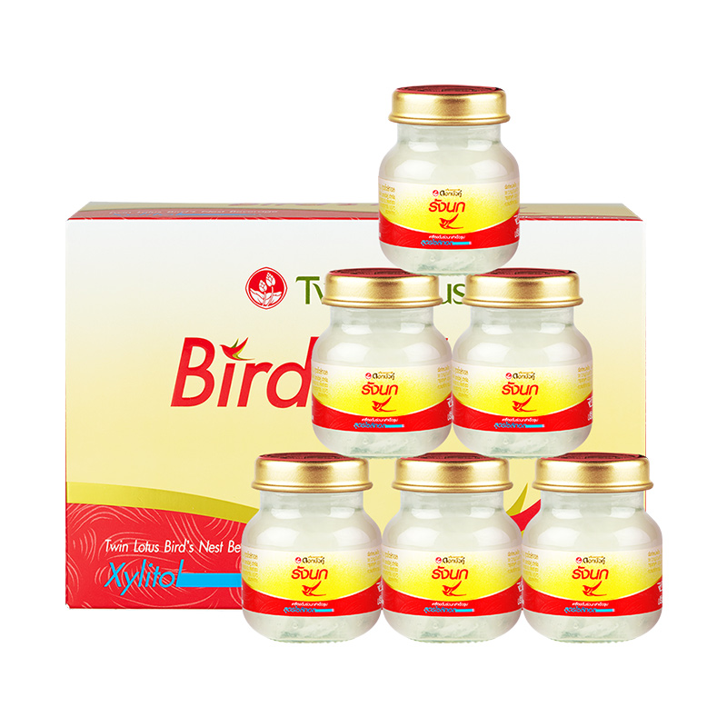 天猫国际进口超市Twin Lotus双莲木糖醇金丝燕燕窝即食45ml*6孕妇营养滋补品无糖0