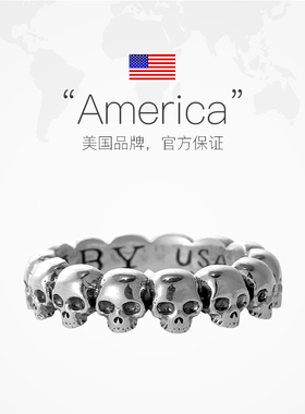 KINGBABY骷髅戒指男直营