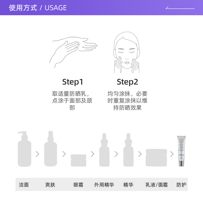 【自营】修丽可精华防晒霜乳小银伞40mlSPF50+隔离面部身体防晒