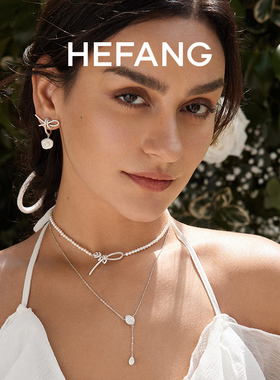 【自营】HEFANG Jewelry/何方珠宝优雅玫瑰丝带项链 闪闪胸针礼物