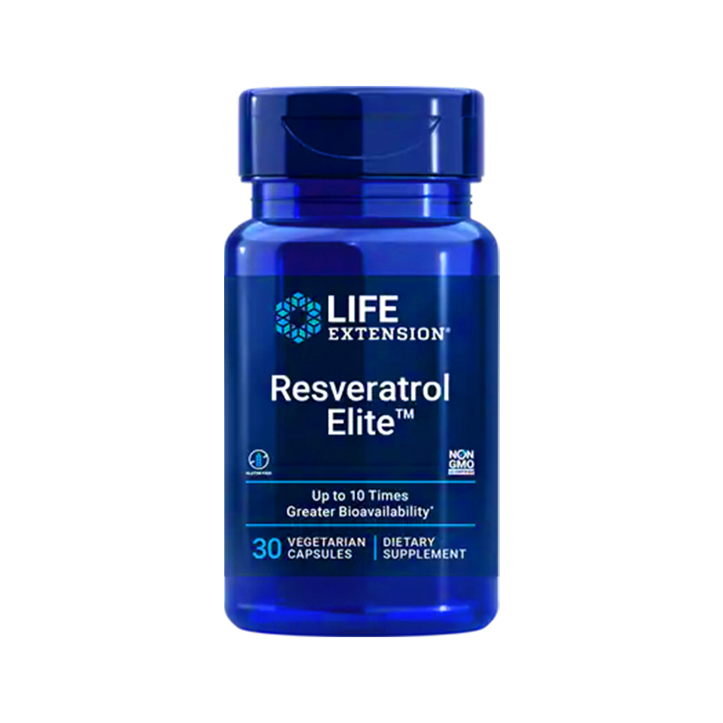 【自营】沿寿Lifeextension紫檀芪槲皮素反式白藜芦醇Resveratrol - 图0