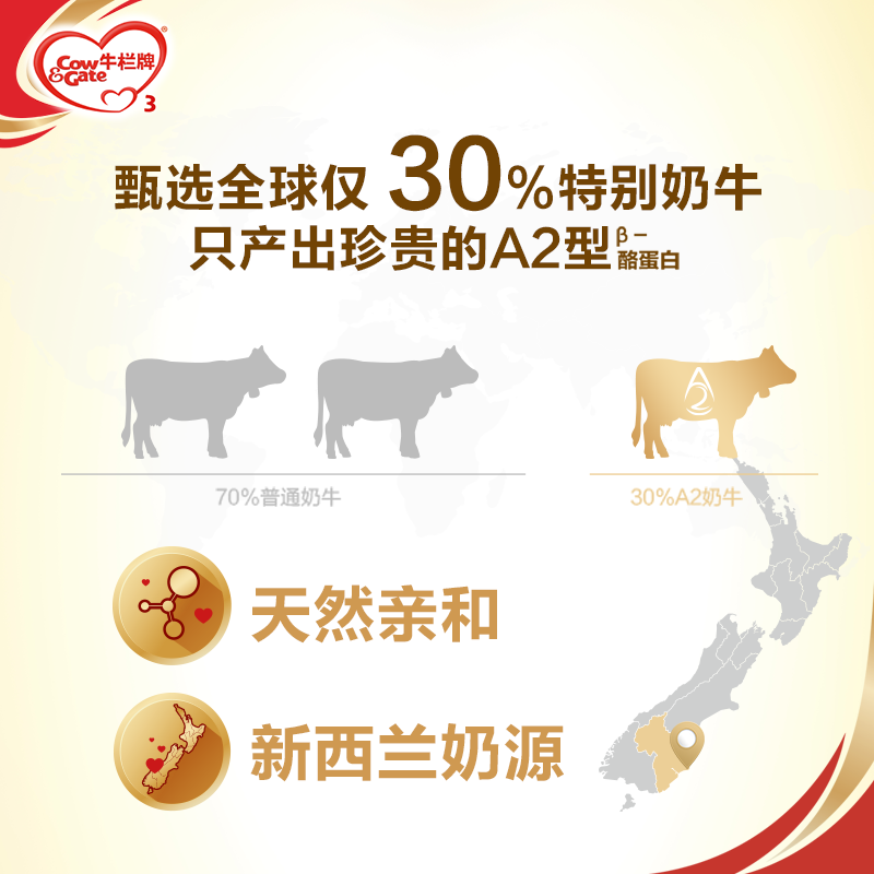 天猫国际进口超市【临期】香港牛栏牌A2型奶粉3阶段(1-3岁适用)*4罐新西兰正品宝宝1