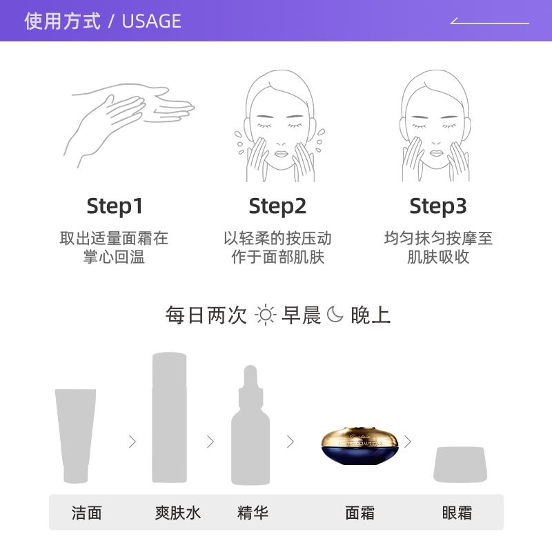 【自营】Guerlain娇兰御廷兰花卓能焕活面霜50ml修复保湿滋润正品