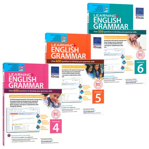 【自营】SAP Learning English Grammar Workbook 1-6年级 学习系列小学语法6册练习册 7-12岁 新加坡教辅 英文原版进口图书 - 图0