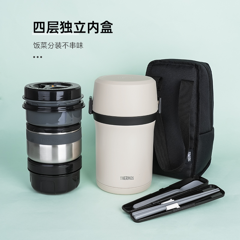 【自营】THERMOS/膳魔师保温饭盒日本男女学生不锈钢便当盒 TKLH-图0