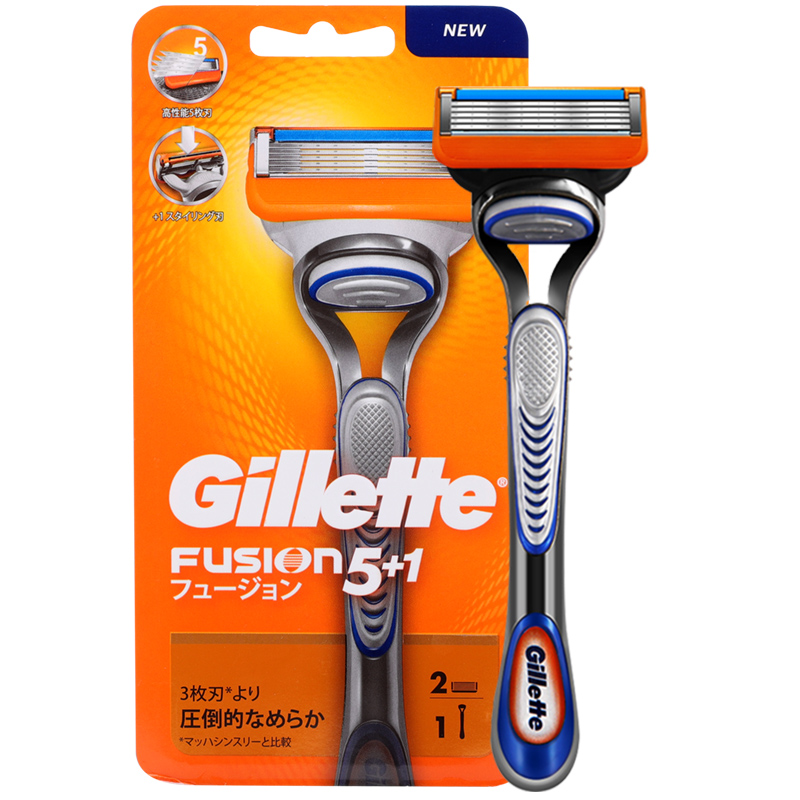 【自营】Gillette/吉列锋隐手动剃须刀男士刮胡刀 2刀头1刀架刀头