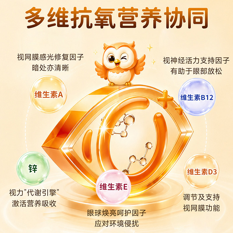 【自营】VitaRealm维乐原儿童叶黄素幼儿蓝莓护眼美国专利非软糖