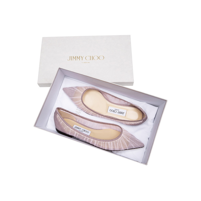 【自营】Jimmy Choo吉米周LOVE FLAT女士网纱闪粉仙女单鞋婚鞋 JC - 图3