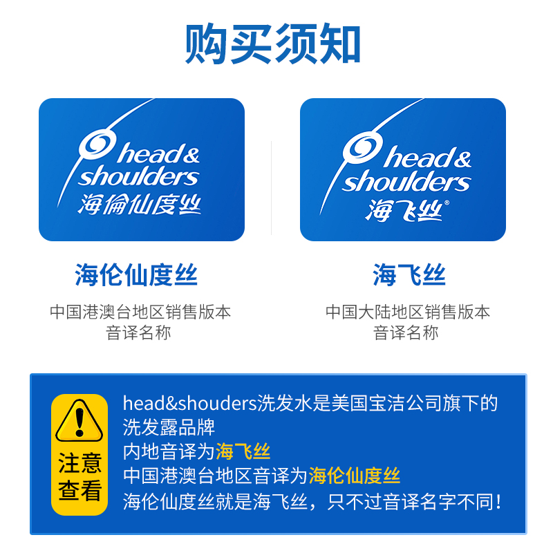 天猫国际进口超市海伦仙度丝 海飞丝洗发水去屑装1000ML+200ML止痒正品洗发露控油1