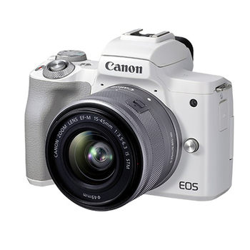 Canon eos m50 ຮຸ່ນທີສອງກ້ອງຖ່າຍຮູບດິຈິຕອນການເດີນທາງທີ່ມີຄວາມຄົມຊັດສູງຍິງ mirrorless ດຽວ Mark2/15-45 ຊຸດ