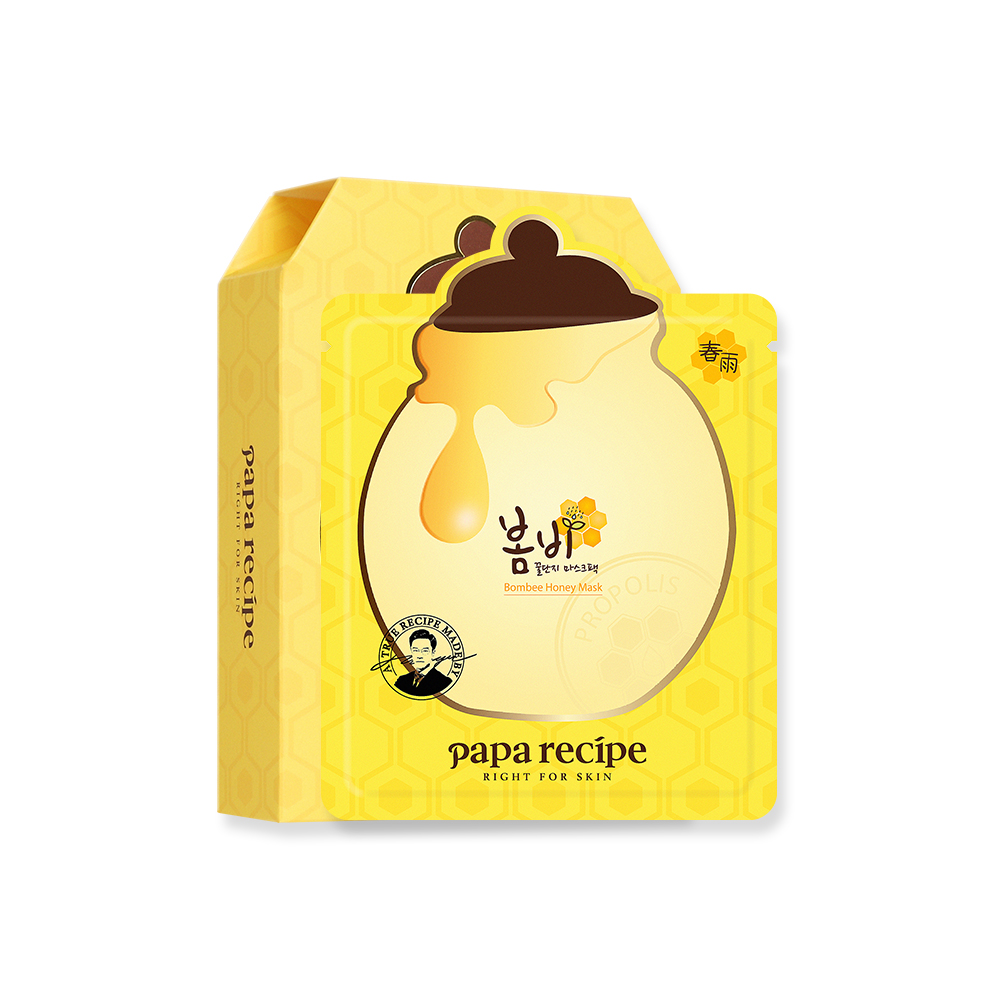 papa recipe春雨进口蜂蜜黄面膜补水提亮10片*4盒正品保湿贴片