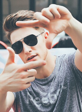 直营Cyxus偏光太阳镜男超轻