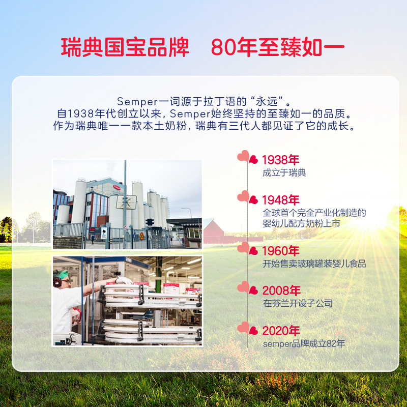 天猫国际进口超市【直营】新包装Semper/森宝瑞典婴幼儿奶粉4段800g*6盒 1岁以上3