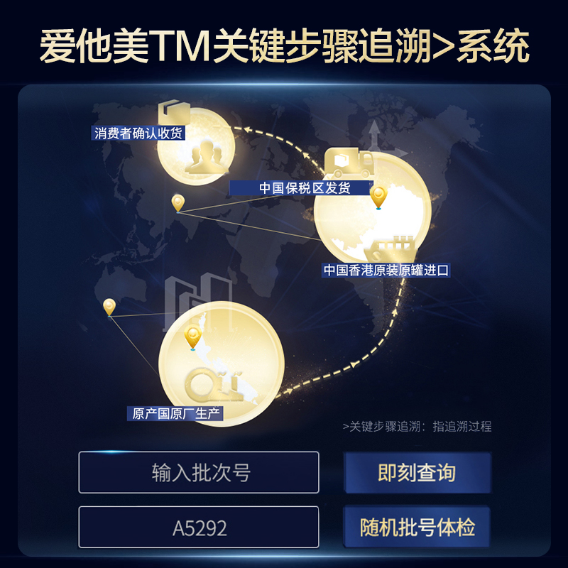 天猫国际进口超市爱他美ESSENSIS黑钻奇迹蓝罐高端HMO儿童奶粉3段1-3岁900g*4罐3