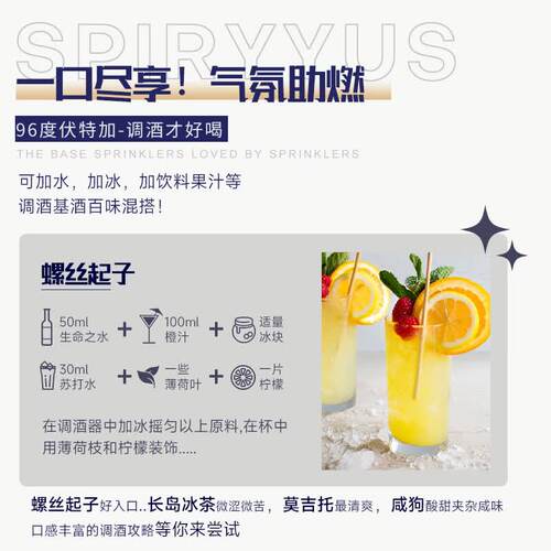 【自营】原瓶进口高度烈酒 96度生命之水伏特加500ml 鸡尾酒基酒 - 图2