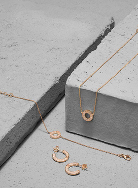 阿玛尼银质圆环女士项链