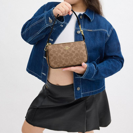 【自营】COACH/蔻驰女NOLITA手提手拿包腋下女包老花单肩包麻将包