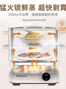 松下0涂层电蒸锅食品级不锈钢