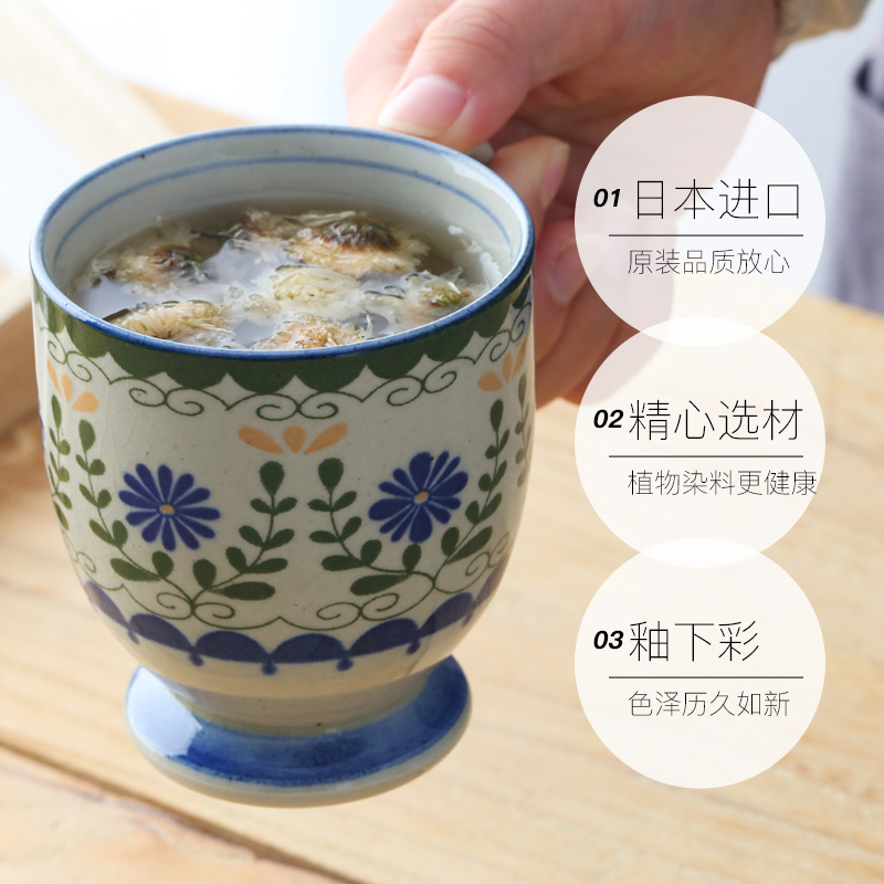 【自营】日本进口美浓烧陶瓷牛奶杯早餐杯马克杯日式茶杯咖啡杯 - 图3