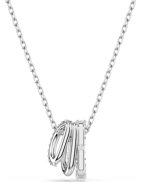 【自营】SWAROVSKI/施华洛世奇Hyperbola项链三环镀白金色5737064