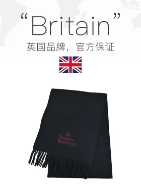 【自营】Vivienne Westwood品牌徽标绒线围巾81030007 W00Q7 AAB
