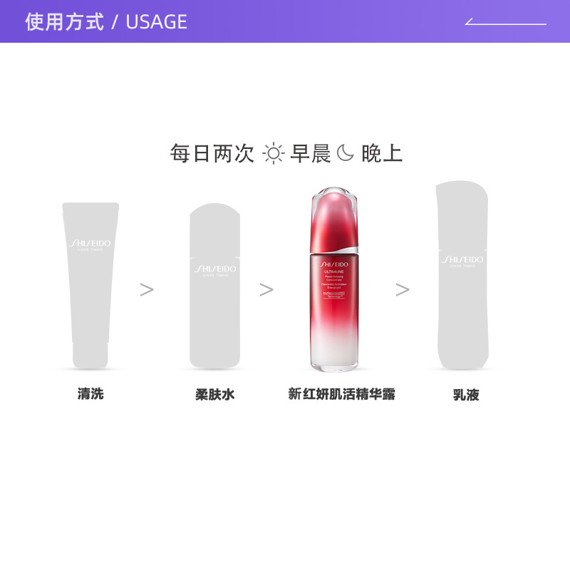 【自营】资生堂红腰子100ml*2红妍肌活精华露保湿补水精华液3.0