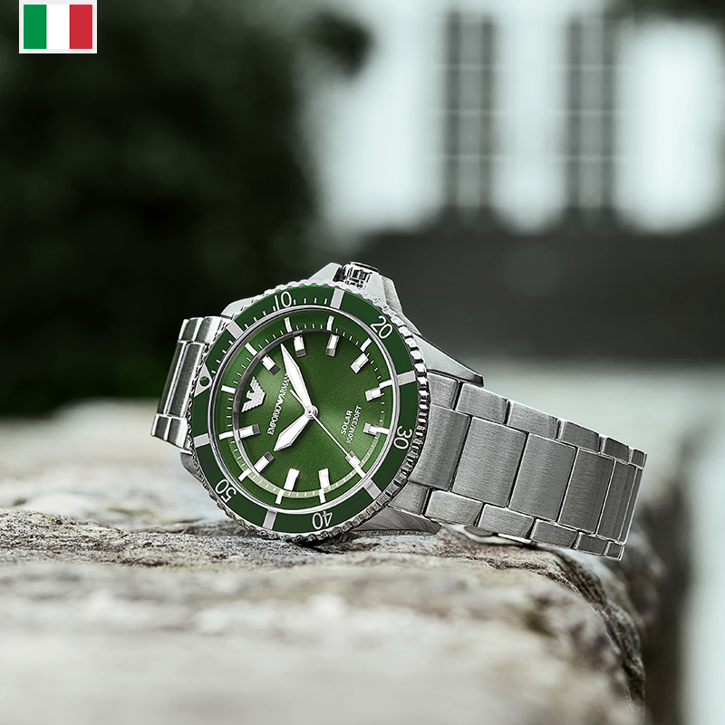 Armani Armani watch men's diving luminous solar waterproof quartz watch AR11698