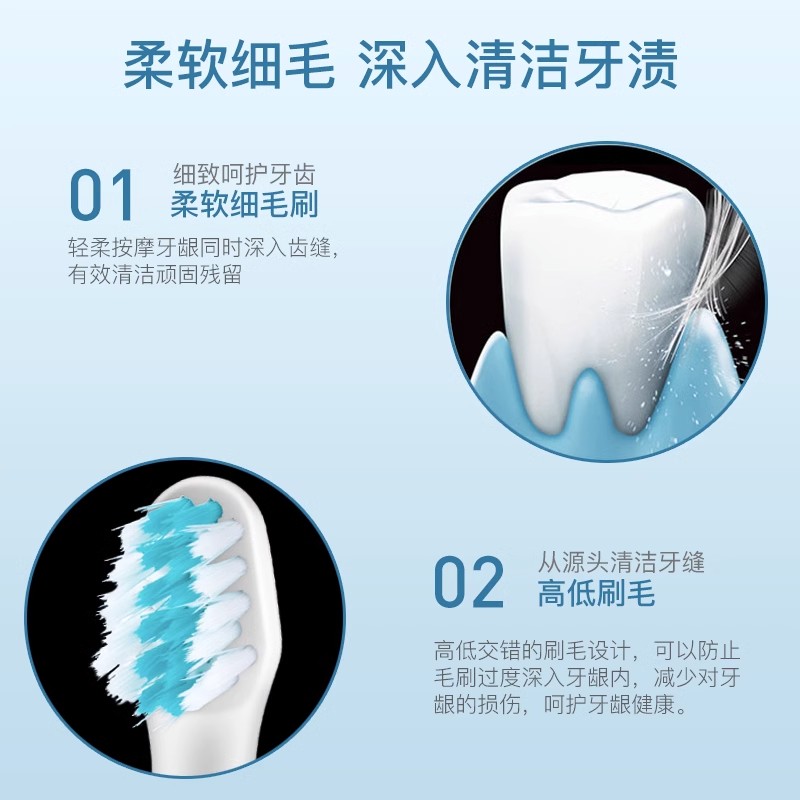 【自营】松下电动牙刷头WE0971原装刷头2支装适配DM71 DM711 DM62-图0