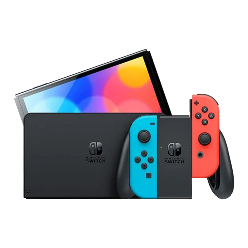 【自营】Nintendo任天堂掌机便携式掌上游戏机Switch红蓝白色主机64G 7英寸OLED日版原装进口-图0