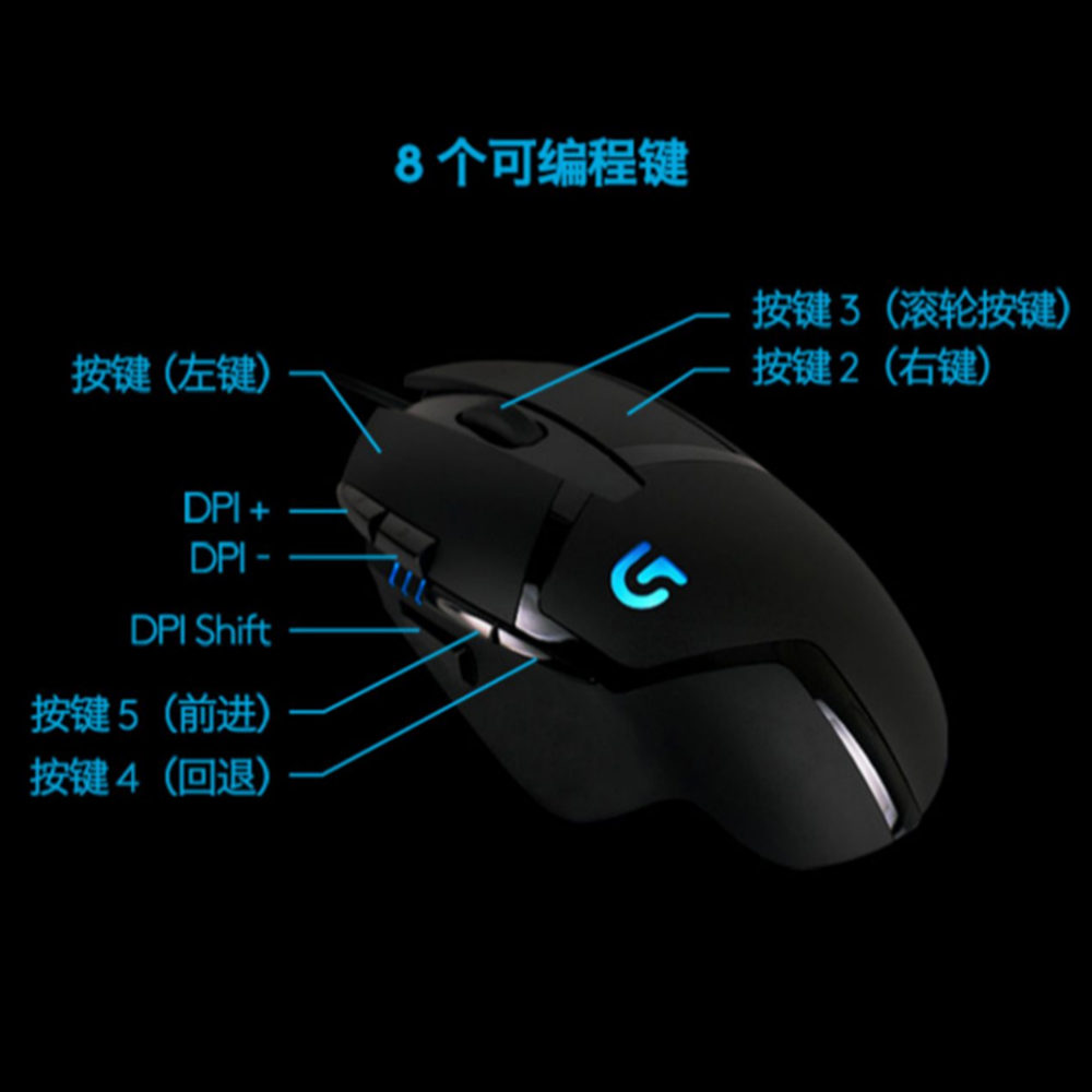 【自营】罗技G402游戏鼠标有线电竞专用可编辑宏吃鸡绝地求生