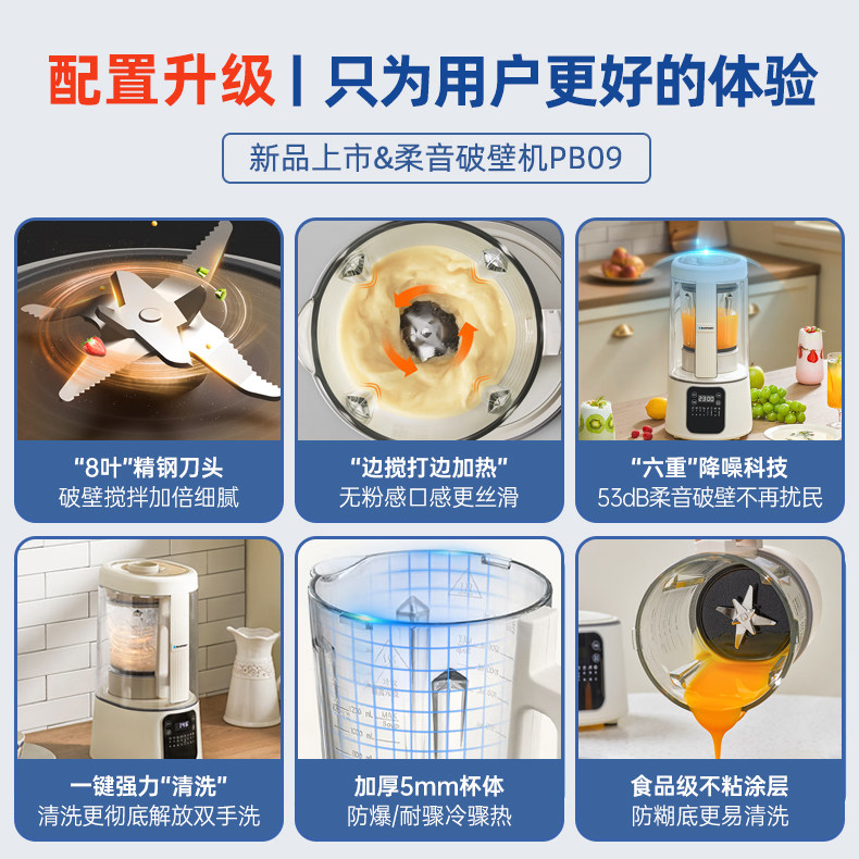【自营】德国蓝宝破壁机家用豆浆机 天猫国际自营全球超级店破壁机