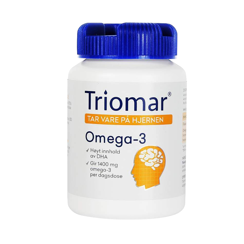 天猫国际进口超市【直营】挪威进口Triomar大脑鱼油胶囊80粒/瓶DHA补脑青年学生0