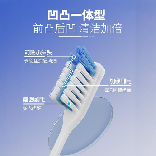 【自营】丹特博正畸牙刷小头软毛矫正牙齿儿童牙膏清洁牙缝刷刷头 - 图2