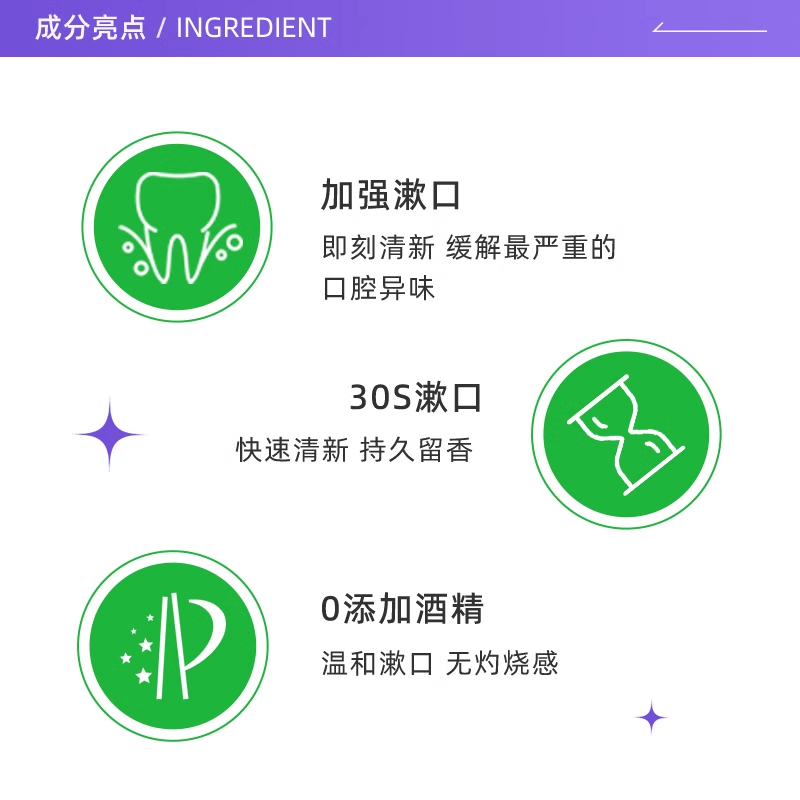 【自营】凯斯博士薄荷味漱口水473ml*3瓶装不刺激持久清新