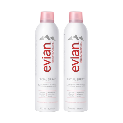 【自营】Evian依云喷雾300ml/400ml 2支装保湿补水矿泉水舒缓定妆