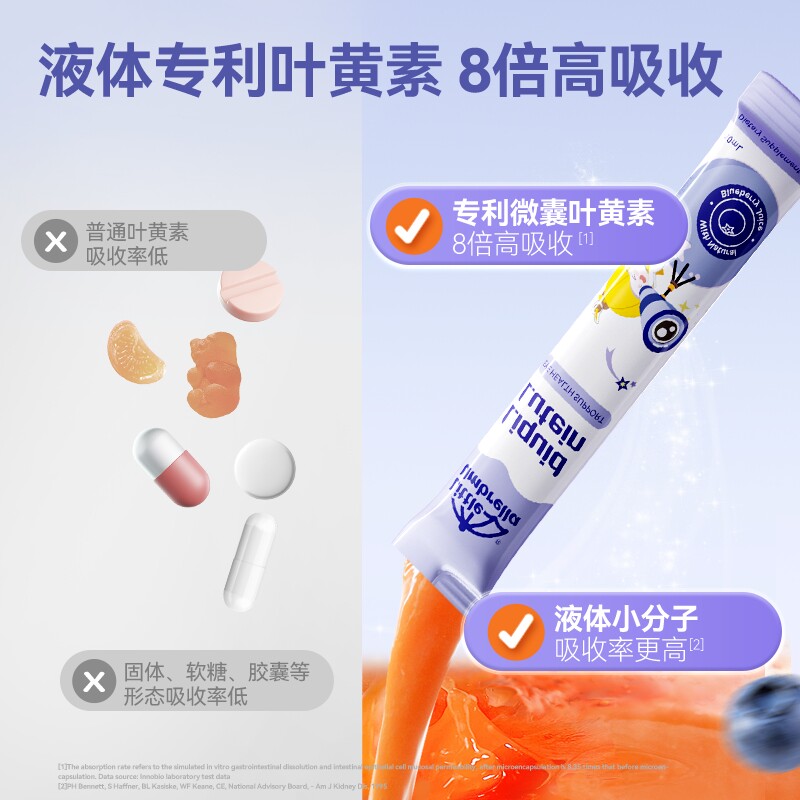 【自营】新西兰小小伞液体叶黄素儿童婴幼儿抗蓝光护眼 20条*2