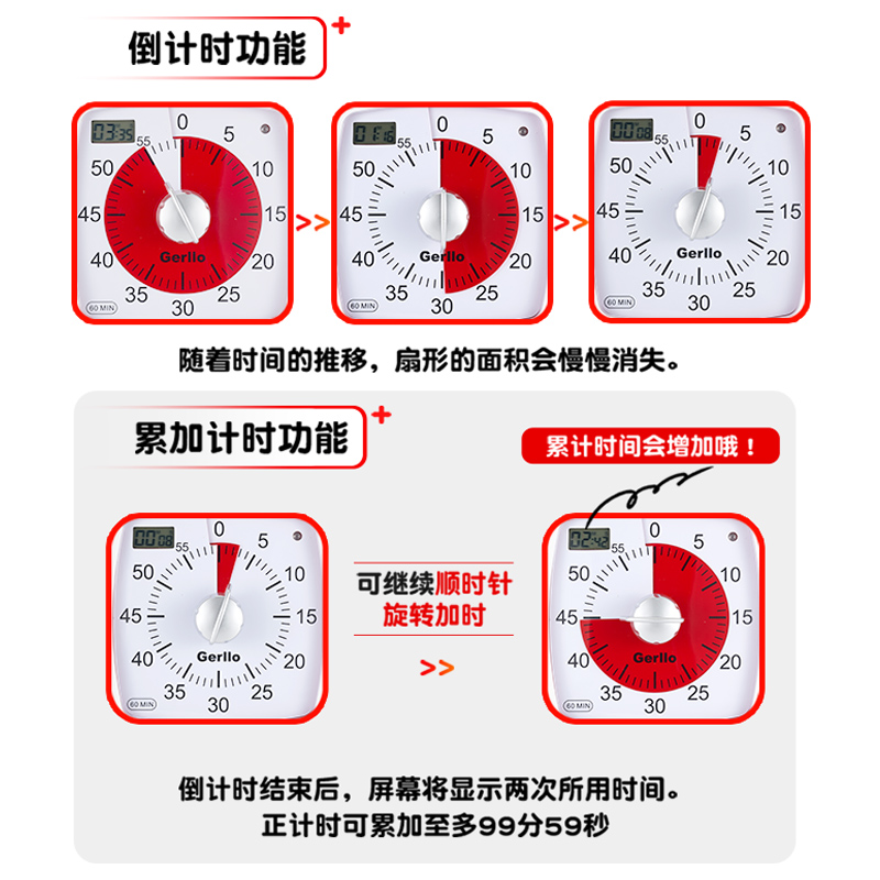 【自营】德国计时器学习专用儿童可视化定时提醒器闹钟时间管理器