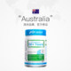 ແຄບຊູນ probiotic ນໍາເຂົ້າຈາກອົດສະຕາລີສໍາລັບໄວກາງຄົນແລະຜູ້ສູງອາຍຸໃນຂວດສີຂຽວ