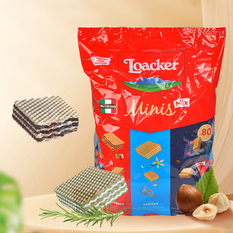 意大利进口Loacker莱家混合迷你威化饼干巧克力800g独立包装80包,淘宝优惠券,粉丝福利购,淘宝优惠卷